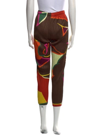 Pleats Please Issey Miyake Printed Skinny Leg Pants
