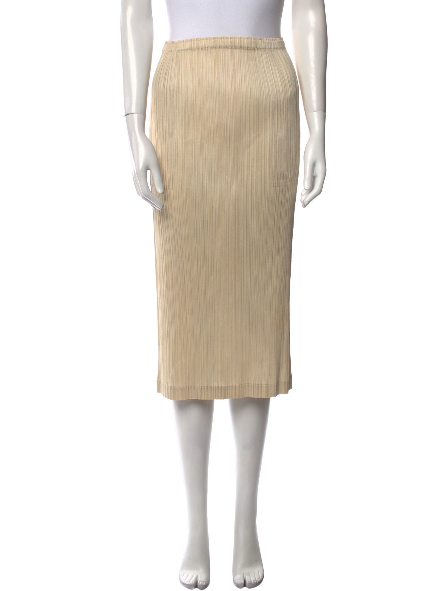 Pleats Please Issey Miyake Pleated Accents Midi Length Skirt