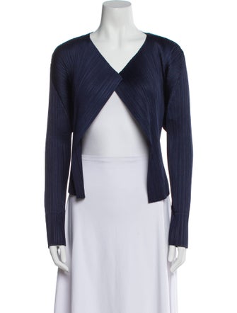 Pleats Please Issey Miyake Striped Evening Jacket