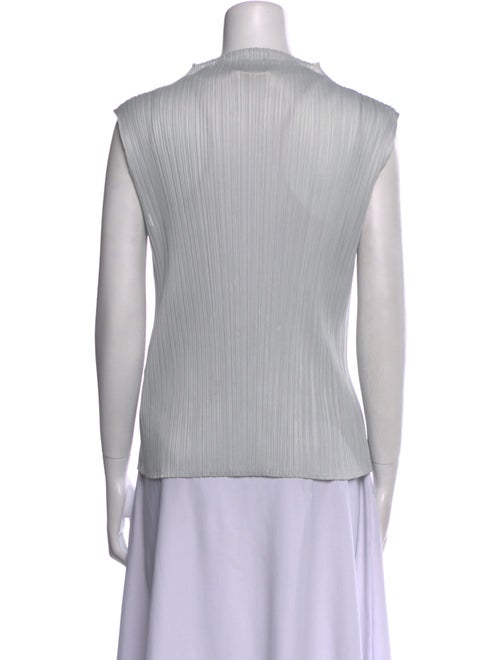 Pleats Please Issey Miyake Mock Neck Sleeveless Top