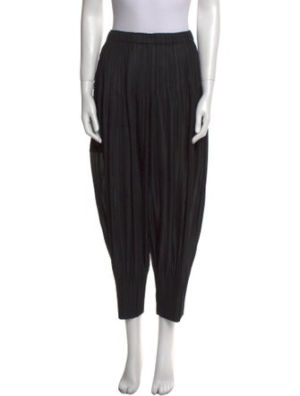 Pleats Please Issey Miyake Striped Skinny Leg Pants