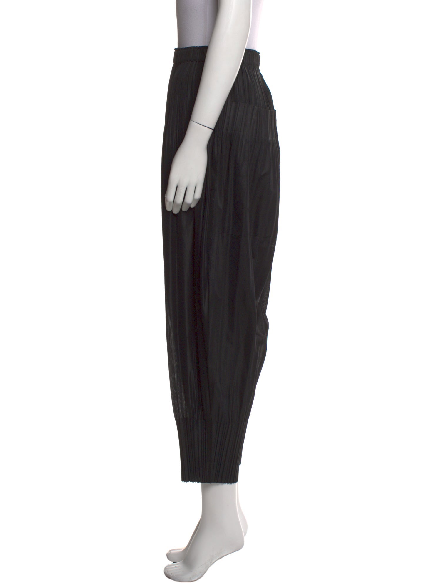 Pleats Please Issey Miyake Striped Skinny Leg Pants