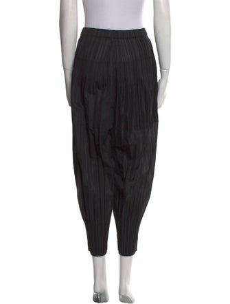 Pleats Please Issey Miyake Striped Skinny Leg Pants