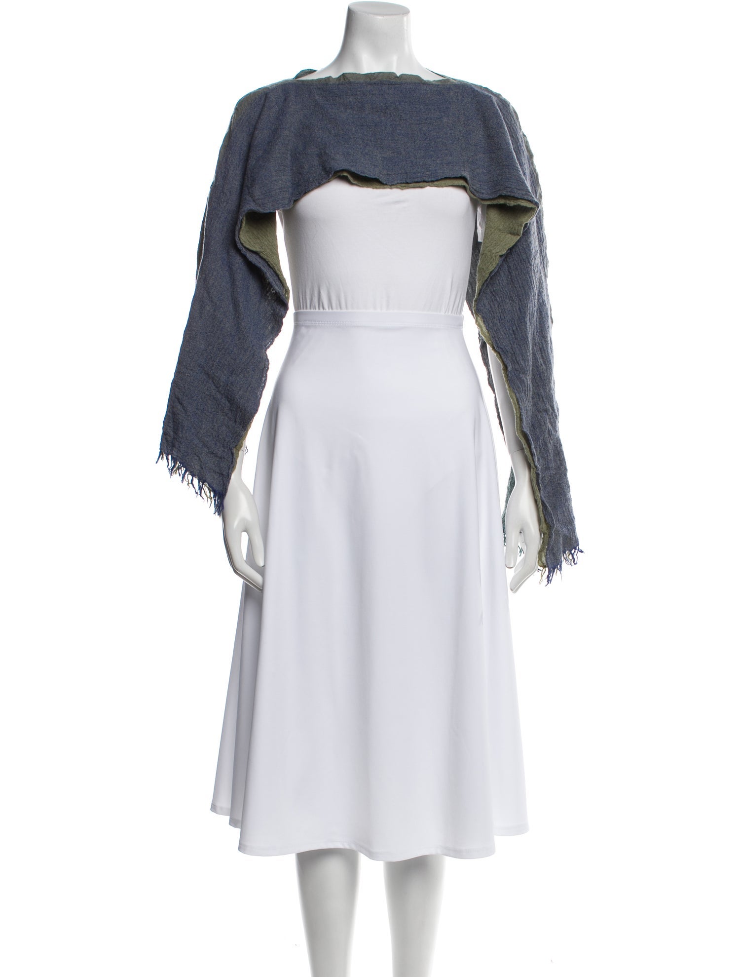 Pleats Please Issey Miyake Wool Colorblock Pattern Scarf