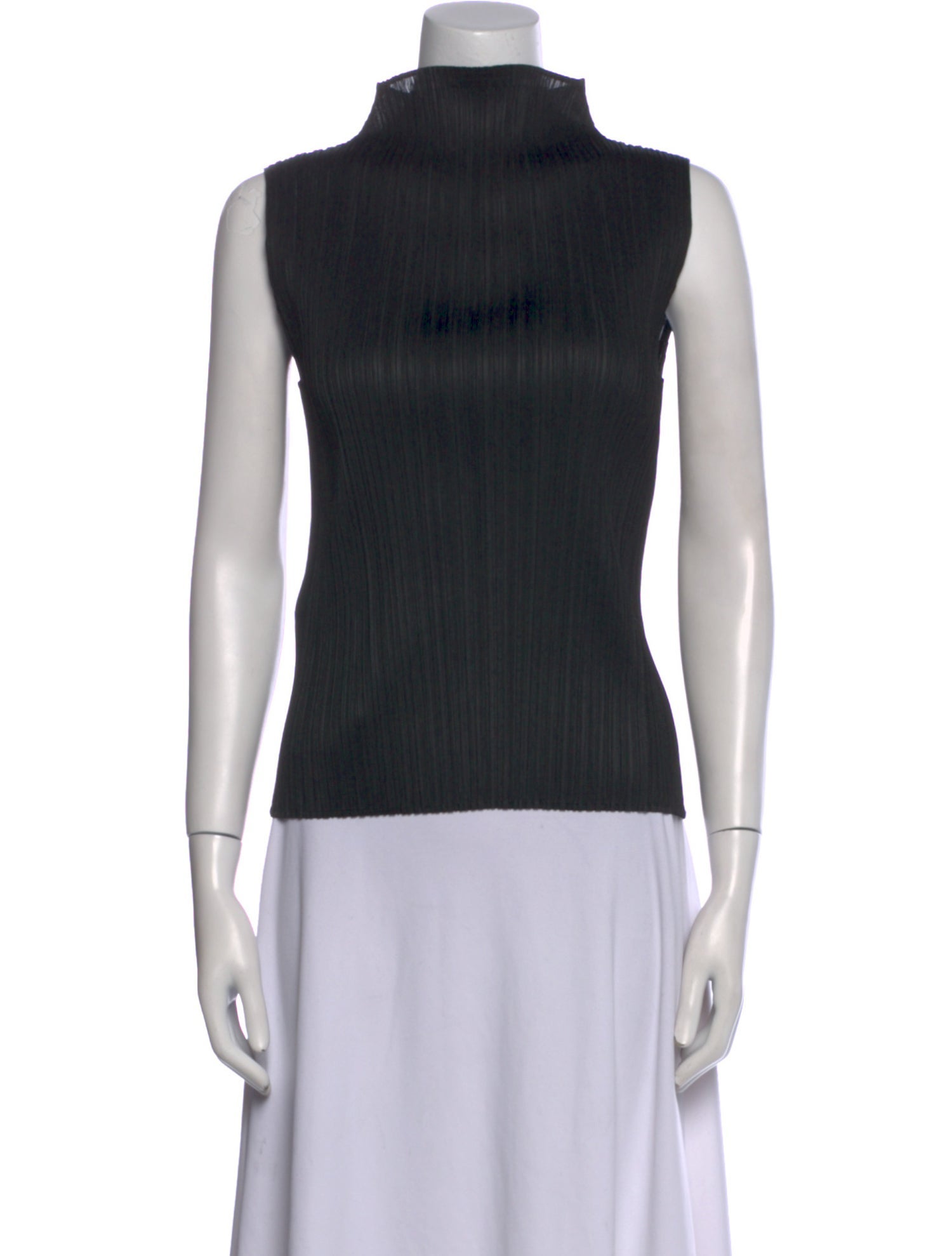 Pleats Please Issey Miyake Turtleneck Sleeveless Top