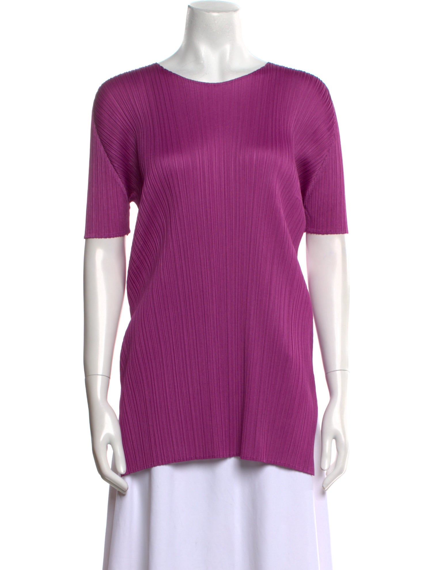 Pleats Please Issey Miyake Crew Neck Short Sleeve T-Shirt