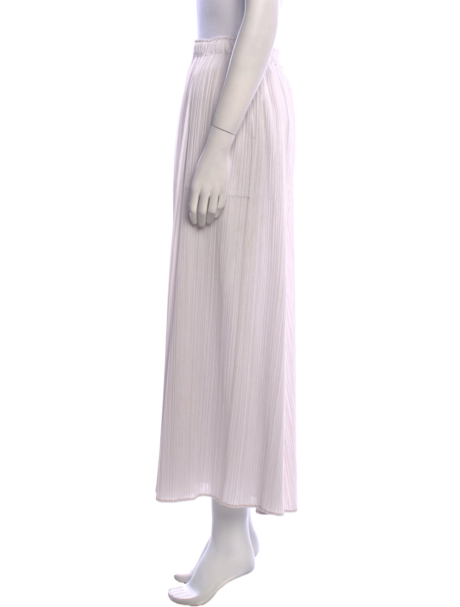 Pleats Please Issey Miyake Striped Wide Leg Pants