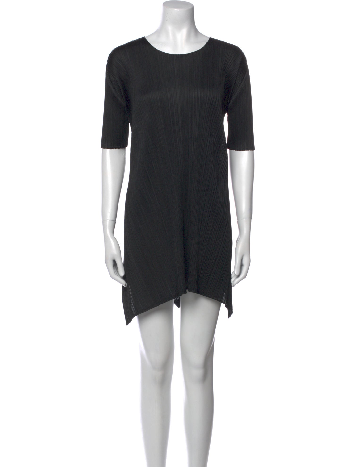 Pleats Please Issey Miyake Crew Neck Mini Dress