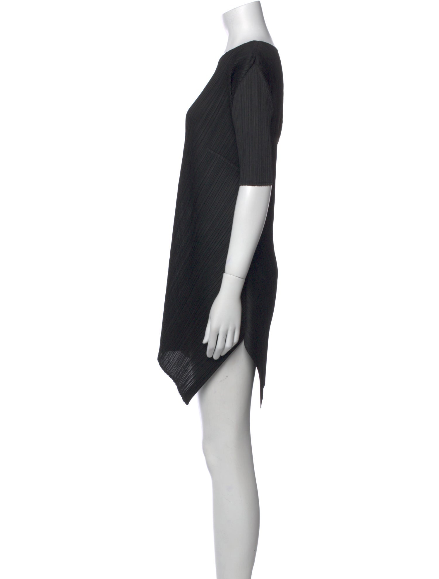 Pleats Please Issey Miyake Crew Neck Mini Dress