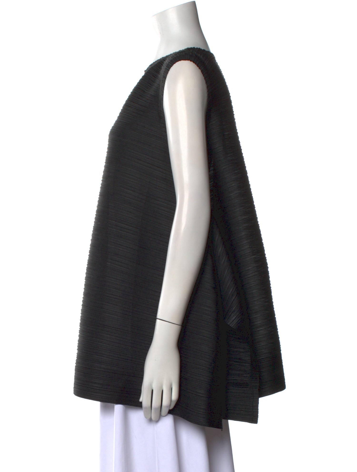 Pleats Please Issey Miyake Scoop Neck Sleeveless Tunic