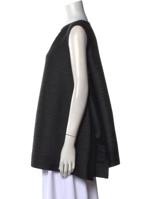 Pleats Please Issey Miyake Scoop Neck Sleeveless Tunic