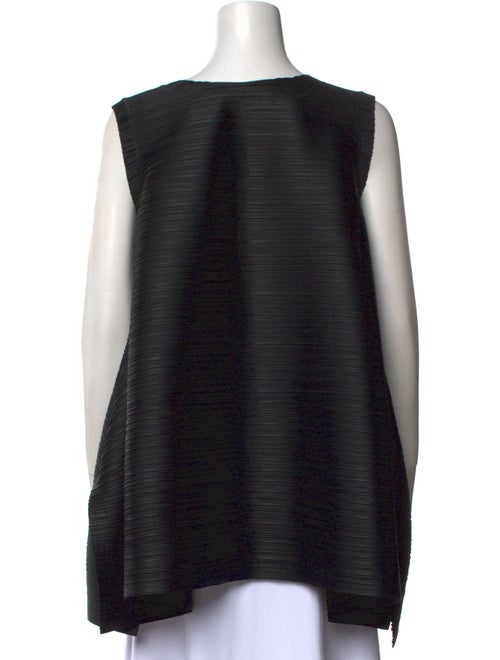 Pleats Please Issey Miyake Scoop Neck Sleeveless Tunic