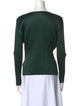 Pleats Please Issey Miyake Scoop Neck Long Sleeve Top