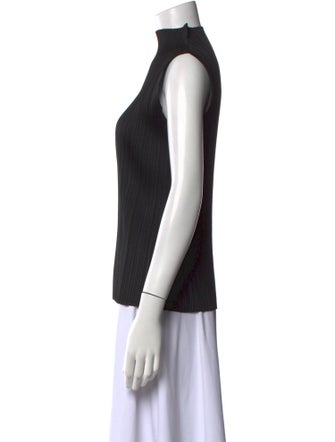 Pleats Please Issey Miyake Mock Neck Sleeveless Top