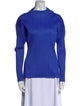 Pleats Please Issey Miyake Mock Neck Long Sleeve Top