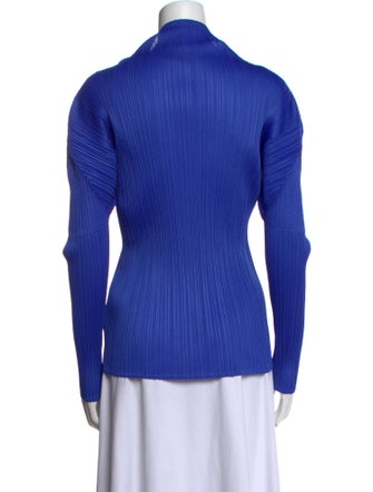 Pleats Please Issey Miyake Mock Neck Long Sleeve Top