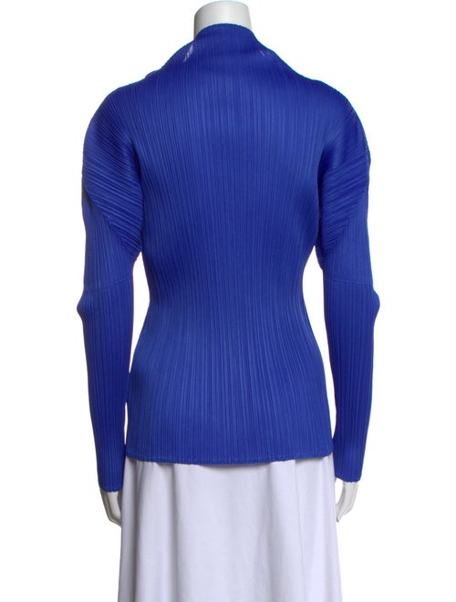 Pleats Please Issey Miyake Mock Neck Long Sleeve Top