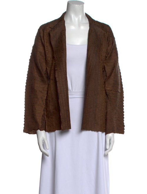 Issey Miyake V-Neck Long Sleeve Blouse