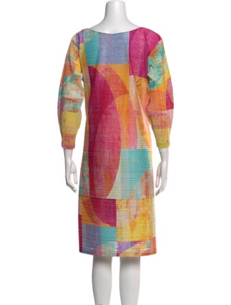 Pleats Please Issey Miyake Printed Mini Dress
