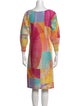 Pleats Please Issey Miyake Printed Mini Dress