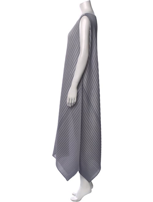 Pleats Please Issey Miyake Striped Midi Length Dress