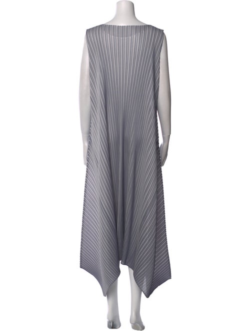 Pleats Please Issey Miyake Striped Midi Length Dress