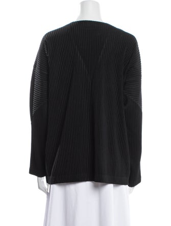 HOMME PLISSÉ ISSEY MIYAKE V-Neck Three-Quarter Sleeve Cardigan