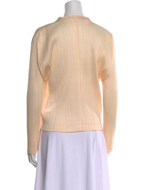 Pleats Please Issey Miyake Long Sleeve Button-Up Top