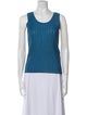 Pleats Please Issey Miyake Scoop Neck Sleeveless Top