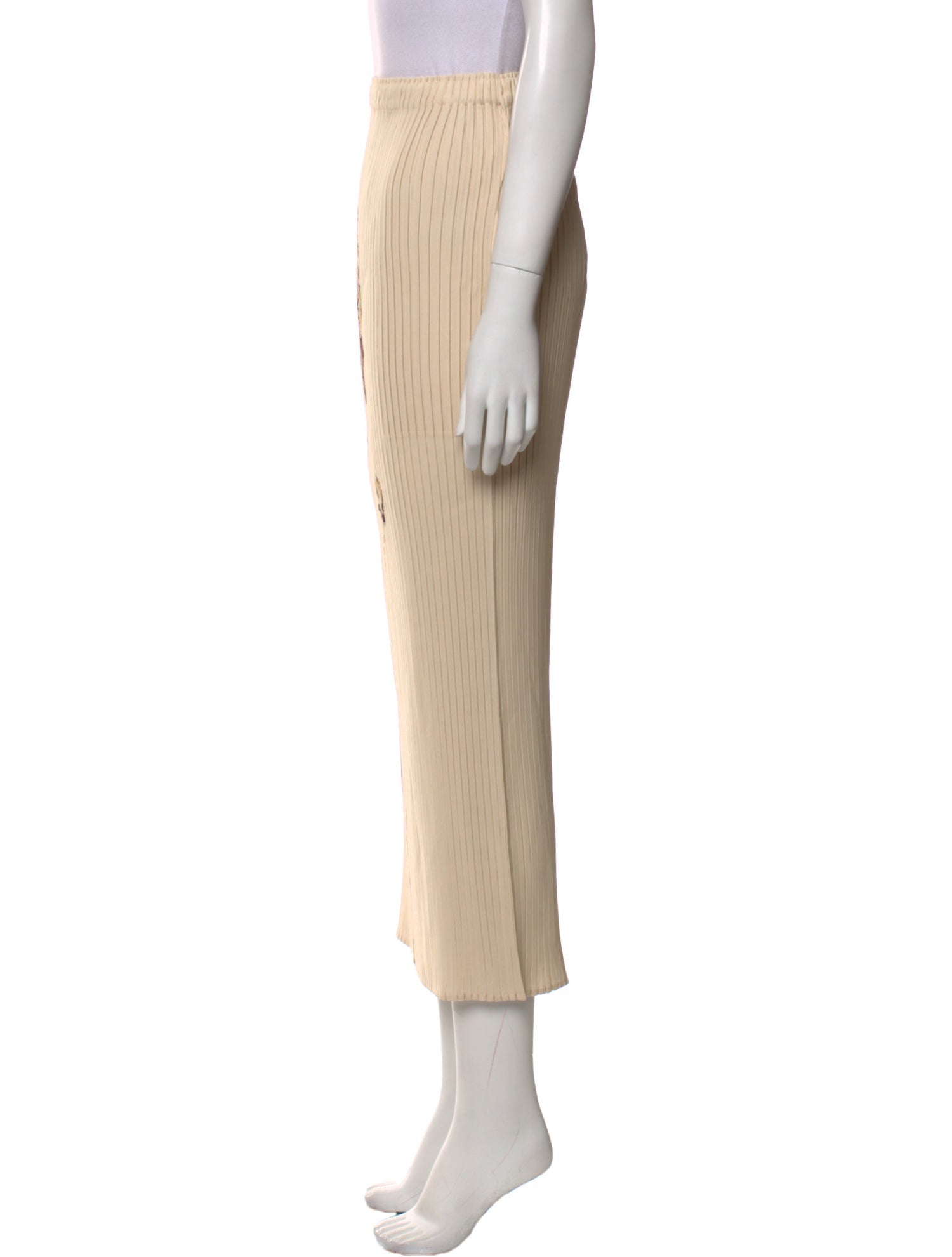 Pleats Please Issey Miyake Printed Midi Length Skirt w/ Tags