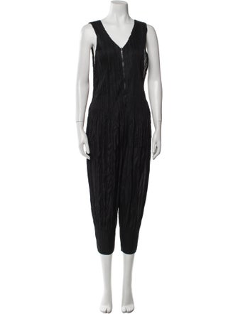 Pleats Please Issey Miyake 2018 V-Neck Jumpsuit