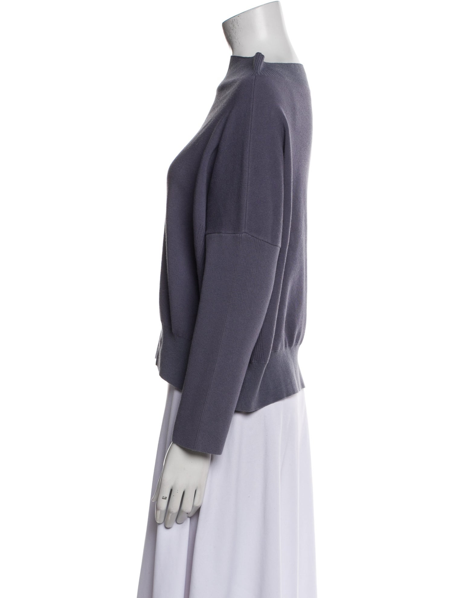 Pleats Please Issey Miyake Bateau Neckline Long Sleeve Top