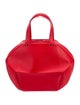 Pleats Please Issey Miyake Leather Top Handle Bag