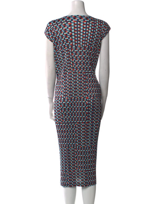 Pleats Please Issey Miyake Printed Midi Length Dress