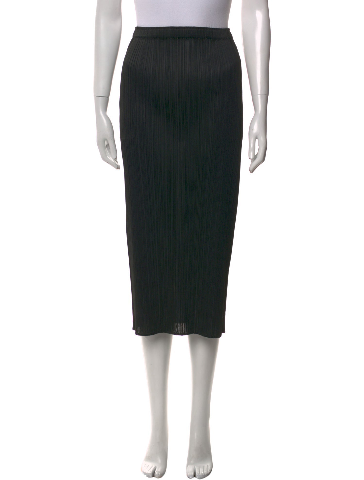 Pleats Please Issey Miyake Pleated Accents Midi Length Skirt