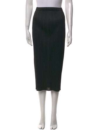 Pleats Please Issey Miyake Pleated Accents Midi Length Skirt