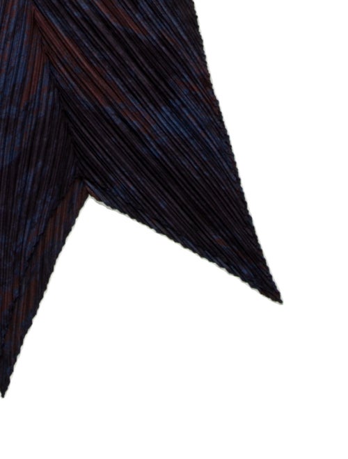 Pleats Please Issey Miyake Merino Wool Paisley Print Scarf