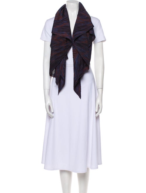 Pleats Please Issey Miyake Merino Wool Paisley Print Scarf