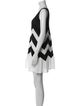 Pleats Please Issey Miyake Striped Mini Dress