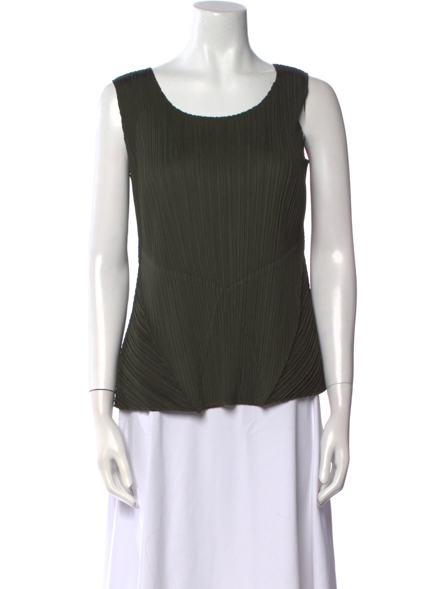 Pleats Please Issey Miyake 2015 Scoop Neck Top