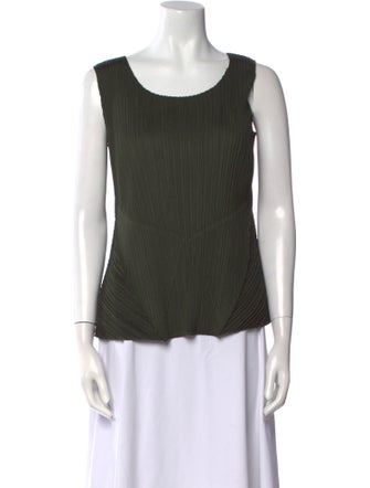Pleats Please Issey Miyake 2015 Scoop Neck Top