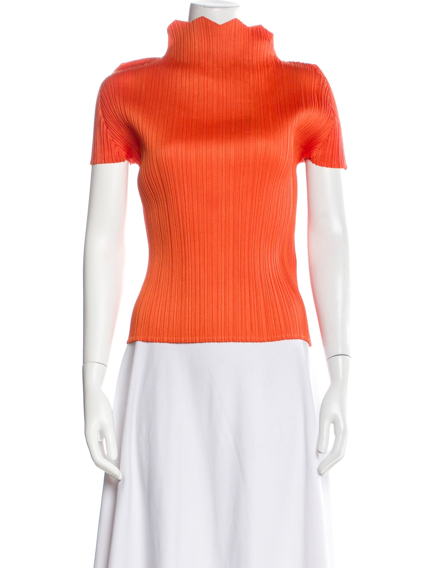 Pleats Please Issey Miyake 2017 Mock Neck Top