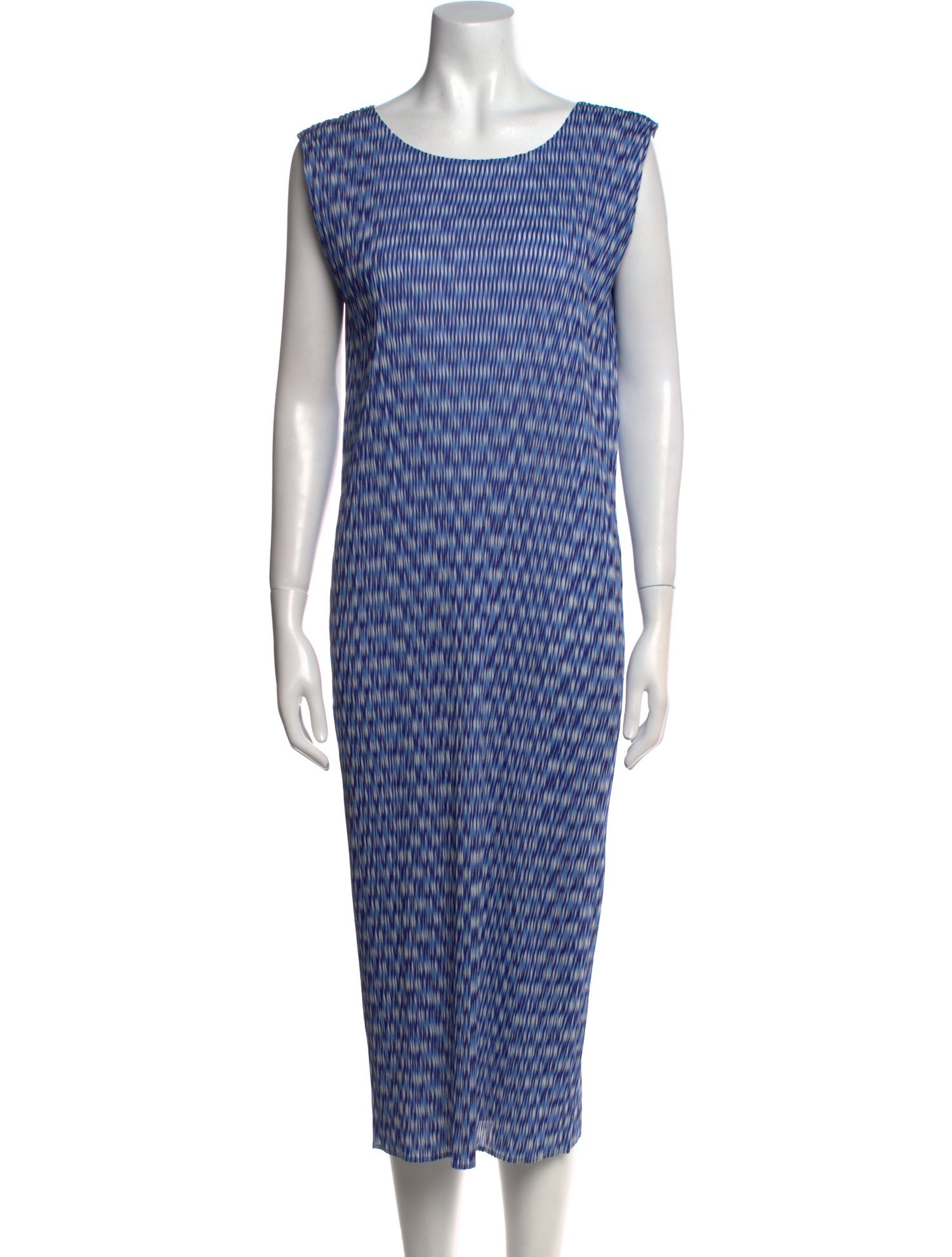 Pleats Please Issey Miyake Printed Midi Length Dress