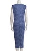 Pleats Please Issey Miyake Printed Midi Length Dress