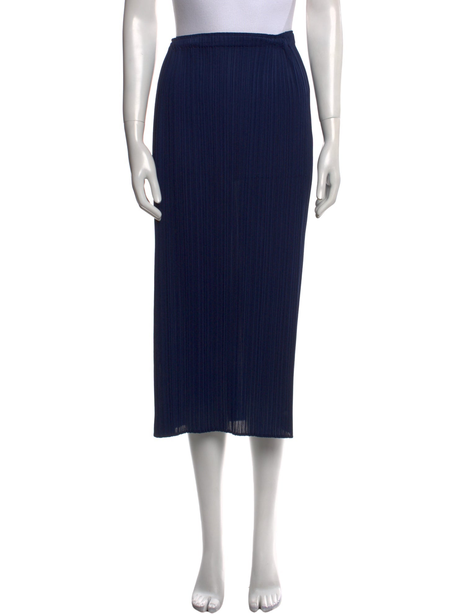 Pleats Please Issey Miyake Pleated Accents Midi Length Skirt