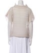 Pleats Please Issey Miyake Cowl Neck Short Sleeve Top