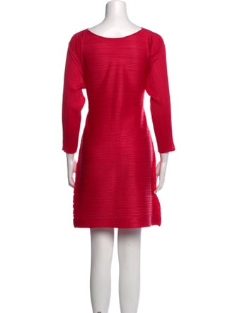 Pleats Please Issey Miyake Scoop Neck Three-Quarter Sleeve Tunic