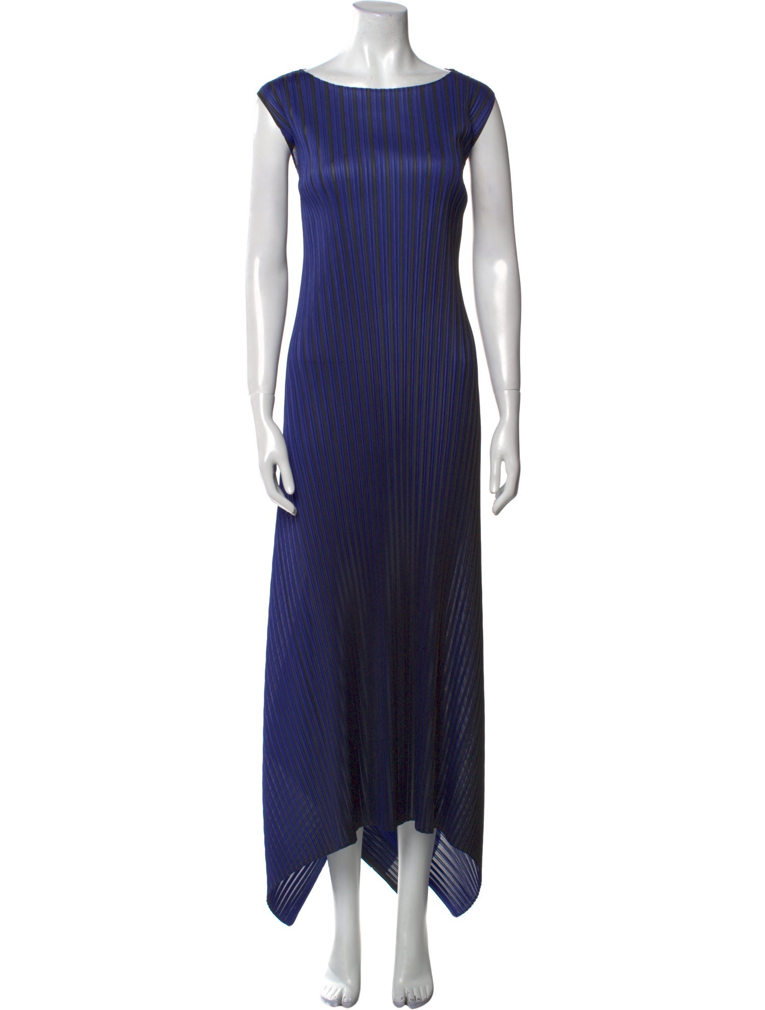 Pleats Please Issey Miyake Striped Long Dress