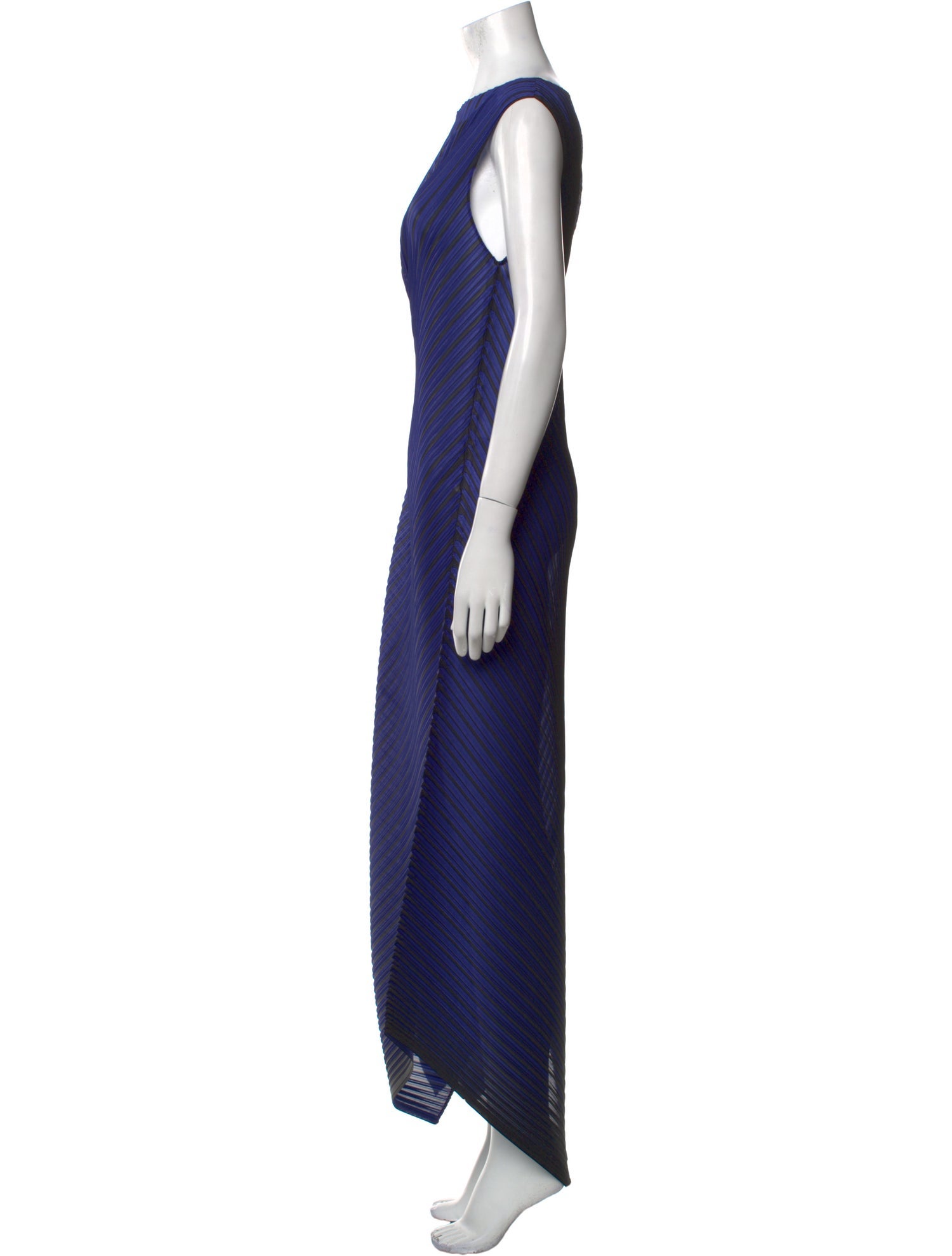 Pleats Please Issey Miyake Striped Long Dress