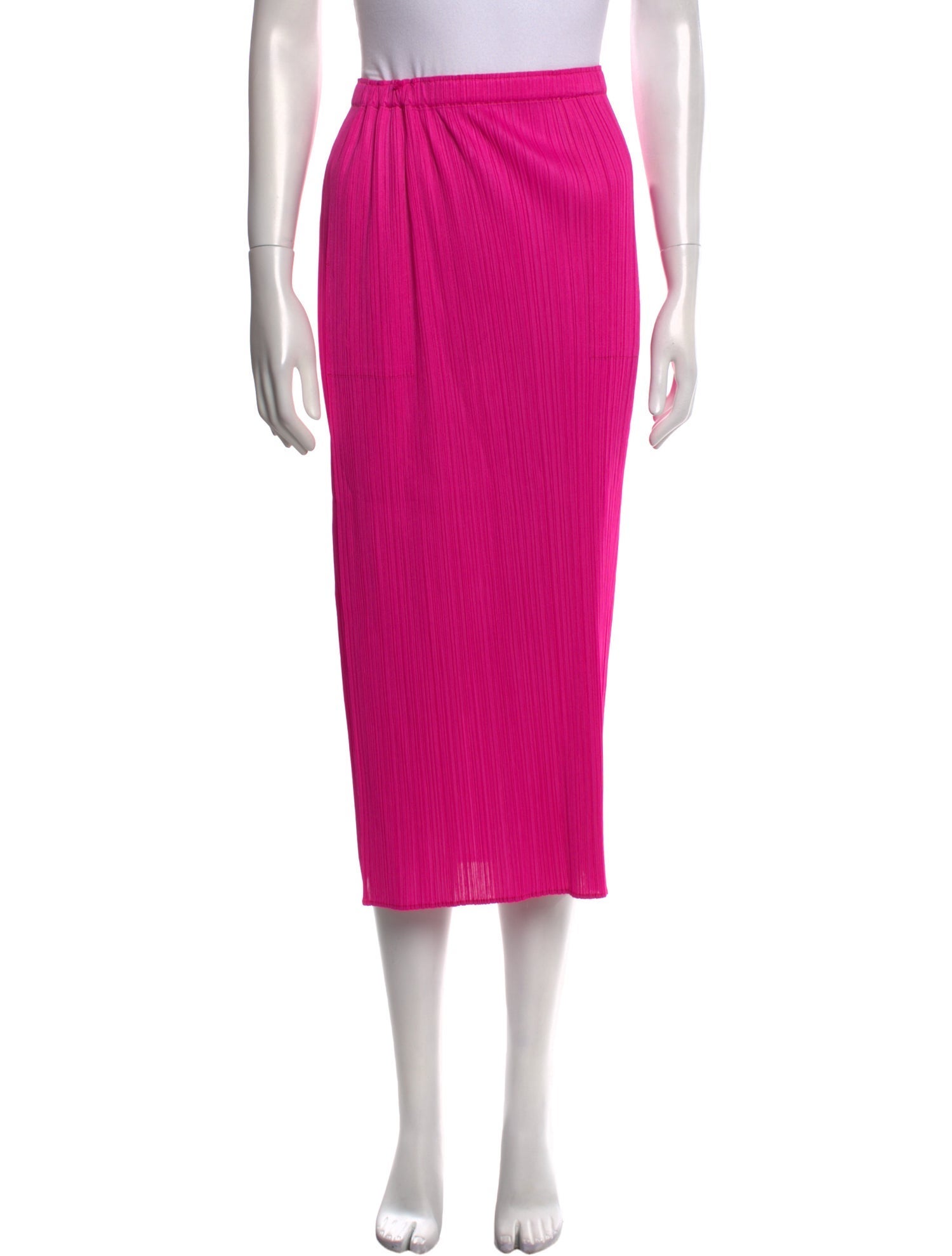 Pleats Please Issey Miyake Pleated Accents Midi Length Skirt